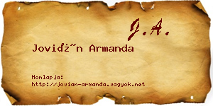 Jovián Armanda névjegykártya